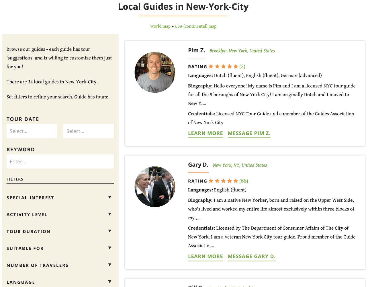 NYC Local Guides Landing Page