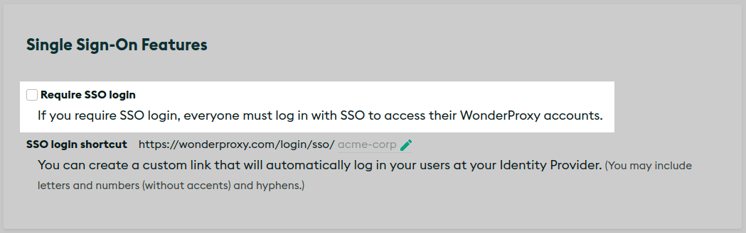 Require SSO login