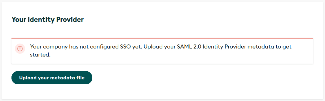 Upload SAML metadata to WonderProxy