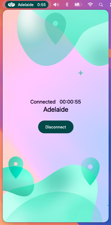 WonderSwitcher VPN app connected