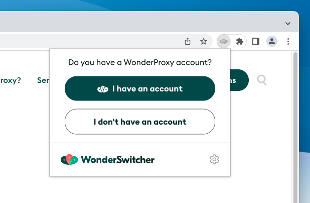 WonderSwitcher pop-up showing onboarding steps