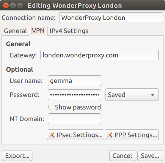 Configure VPN